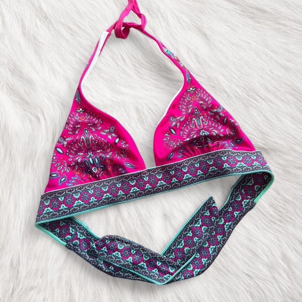 Victoria's Secret Y2K vintage pink paisley bikini top Size L